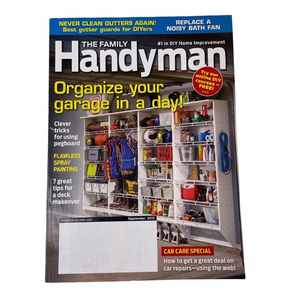 The Family Handyman Magazine September 2015 Tips Tricks Techniques u - Picture 1 of 10